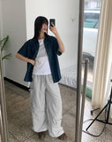 IREM Zipper String Two Way Banding Wide Cargo Pants