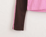 Shima Raglan Strap Color Matching Crop Hood T-Shirt