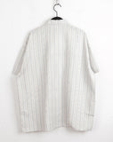Luckin Bohemian Hippie Stripe Short Sleeve Shirt