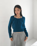 Hoyan Ribbon Halter Bolero Square Neck Knit