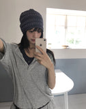 [UNISEX] Karin Linen Overfit Henley Neck Off-Shoulder Short Sleeve T-Shirt