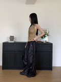 Cotyl Unfoot Wrap Shirring Draping Sleeveless