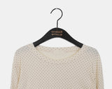 Shihol Dot Frill Layered Long Sleeve T-Shirt