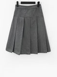 Schully Wool Pleated Midi Skirt