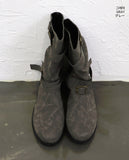 Grason suede gathered leather belted boots