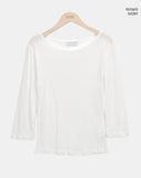 Andin Layered Tencel Three-Quarter Sleeve T-Shirt