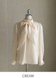 Eloni satin tie blouse