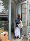 Tsuke Vintage String Check Long Sleeve Hood