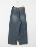 Denta Washing Wide Denim Pants