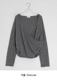 Ryoka Summer Layered V-Neck Wrap Hood Knit