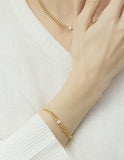 Essence Silver Wrap Diamond Curb Chain Bracelet 0.3CT