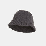 Cable knitting bucket hat
