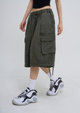 Vintage washing Bermuda cargo pants