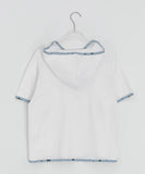 [BAONHAUS] Lanenji Color Matching Short Sleeve Hoodie