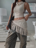 double-out pocket denim pants