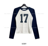 Seventeen raglan ribbed long sleeves