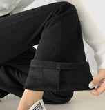 Corduroy Brushed Long Bootcut Banding Pants