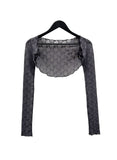 Cier Rose See-through Bolero Cardigan