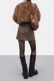 Literhan buckle fur jacket