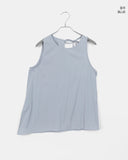 Romu Nylon Unbalanced Strap Ribbon Sleeveless Blouse