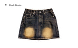 Peavy Washing Jeans Denim Mini Skirt