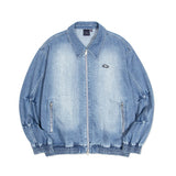 SHINING LOGO WASHED DENIM JACKET