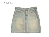 Kiyo Light Blue Mini Skirt
