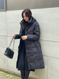 Verond High Neck Hood Long Padding Jumper (Belt Set)