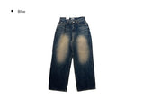 Petal Vintage Sand Washing Denim Wide Pants
