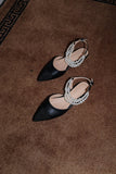 pearl stiletto loafers