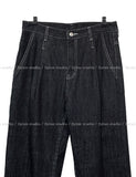 Minimal Deep Pintuck Denim