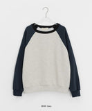 Egon Raglan Color Matching Round Sweatshirt