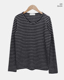 UN UV-Neck Striped Long-Sleeve T-Shirt