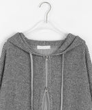 [unisex] Roedy Two-Way Knit Over Hood Zip-Up