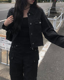Wed Denim Crop Damage Jacket