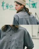 Ring denim short Shirt