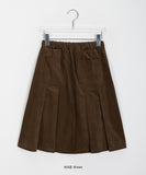 Holve pocket corduroy banding midi skirt