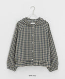 Tlander Check Frill Hood Long Sleeve Shirt