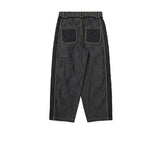QUILTED DENIM PANTS
