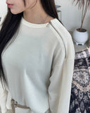 Kend Zipper Ribbed T-shirt