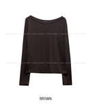 [U-BASIC] Glee Basic Brushed Boat Neck Long Sleeve