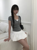 Juri Ribbon Pumpkin Balloon Mini Skirt