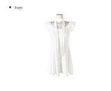 [Muffler Set] Eri Puff Off-Shoulder Muffler Flare One Piece