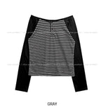 Noi Stripe Raglan Boat Neck Long Sleeve
