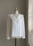 Moen frill lace blouse