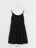 Royun Punching Layered Sleeveless Midi One Piece