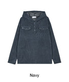 Vale Rivet Henley Neck Hoodie