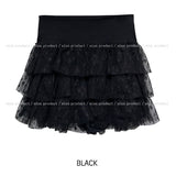 Lace Tiered Mini Skirt