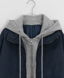 Kenk Layered Over Hood Blouson Jumper