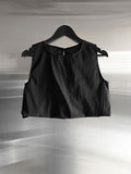 Cloud Nylon Crop Blouse